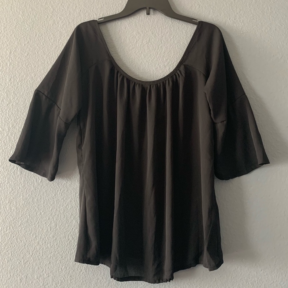Semi sheer black top